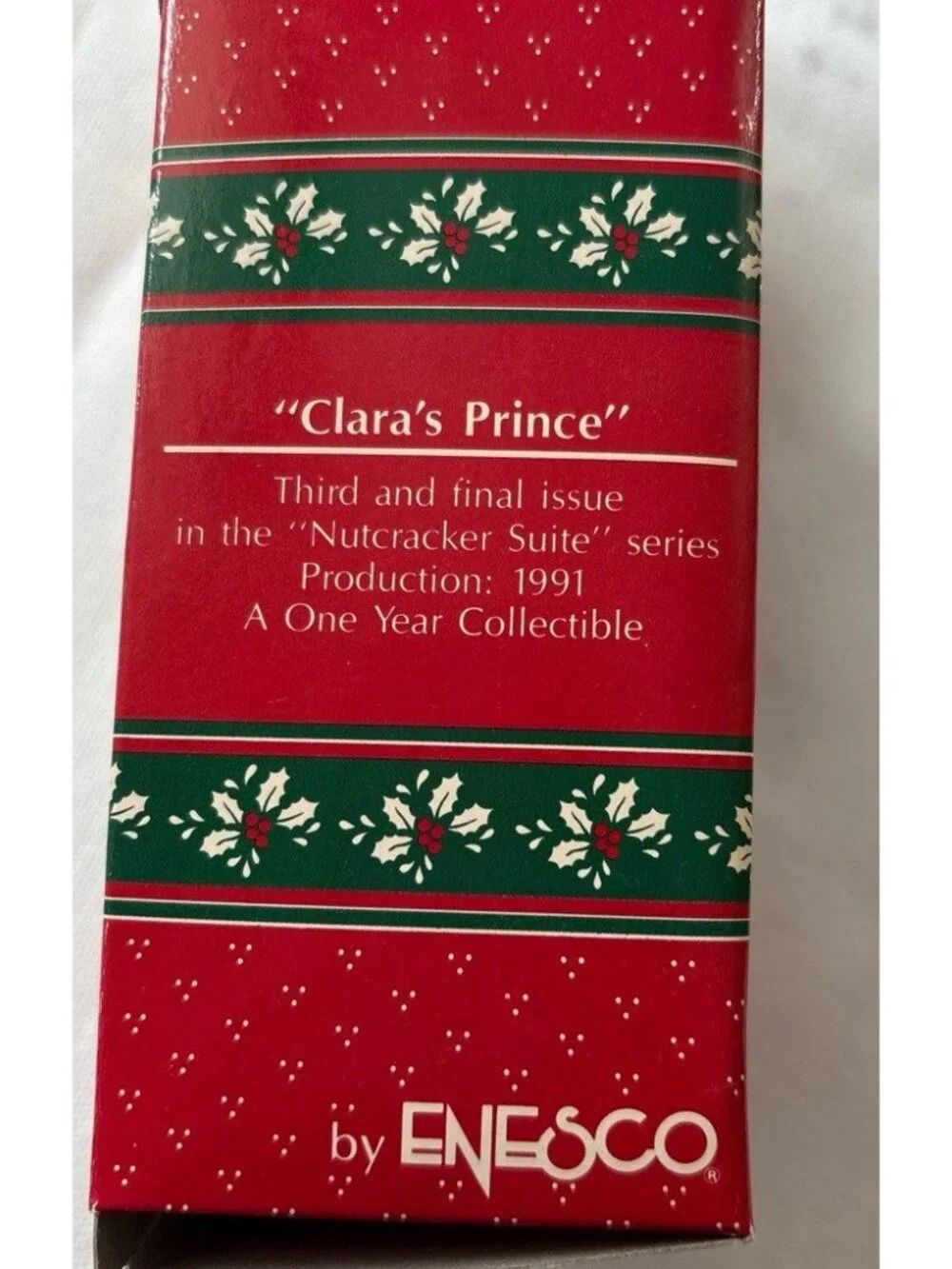 ENESCO Ornament Multicolor Nutcracker Collectible Claras Prince Vtg Christmas